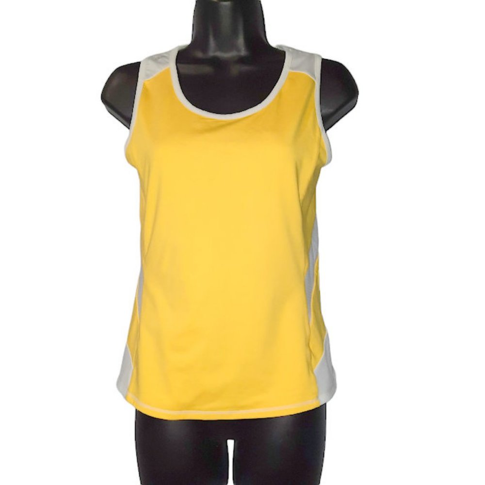 DUC Sports Womens Size 2 Reversible Athletic Yellow / White Tank Top